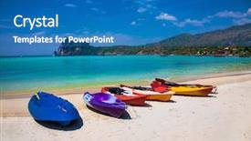  Presentation with krabi - Audience pleasing presentation theme consisting of southeast asian nations - colorful kayaks at ao loh backdrop and a  colored foreground