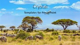  Presentation with kenya - PPT layouts enhanced with southeast-kenya-the-amboseli-park background and a light blue colored foreground