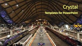  Presentation with melbourne - Slide deck enhanced with southern cross station melbourne australia background and a wine colored foreground