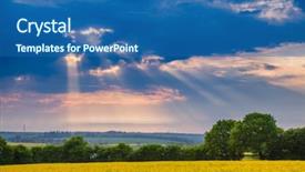  Presentation with vegetable seed - Presentation theme having southern england uk rapeseed oilseed background and a ocean colored foreground