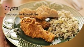 Presentation with fried chicken - Cool new presentation design with southern food - home cooked fried chicken meal backdrop and a  colored foreground