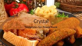  Presentation with macaroni - Amazing presentation theme having southern food - open beef sandwich with gravy backdrop and a  colored foreground