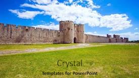  Presentation with france history - Slide set featuring southern-france-picturesque-powerful-gates background and a gold colored foreground