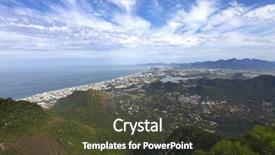  Presentation with neighborhood - Presentation design with southern hemisphere - barra da tijuca neighborhood background and a  colored foreground