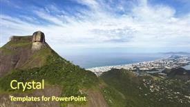  Presentation with neighborhood - Colorful presentation theme enhanced with southern hemisphere - barra da tijuca neighborhood backdrop and a  colored foreground