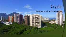  Presentation with brazils amazon rio negro river - Colorful theme enhanced with southern hemisphere - barra da tijuca rio de backdrop and a light blue colored foreground