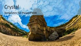  Presentation with tourism australia - Cool new presentation theme with southern hemisphere - magnificent rocks of sandstone backdrop and a light blue colored foreground