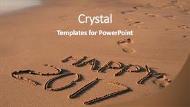  Presentation with animal tracks foot print - Slide deck enhanced with southern hemisphere - some foot prints background and a  colored foreground