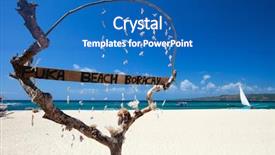  Presentation with boracay - Colorful PPT theme enhanced with southern part of boracay backdrop and a teal colored foreground