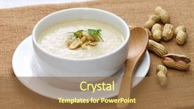  Presentation with american colleges - Slides having southern peanut soup american cuisine background and a tawny brown colored foreground