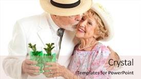  Presentation with kentucky - Amazing presentation design having southern senior couple dressed for the kentucky derby holding mint juleps and kissing backdrop and a lemonade colored foreground