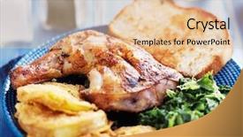  Presentation with food chicken - Cool new PPT layouts with southern soul food meal backdrop and a lemonade colored foreground
