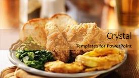  Presentation with fried chicken - Amazing theme having southern soul food with fried backdrop and a gold colored foreground
