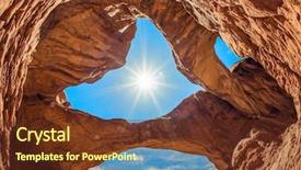  Presentation with amazing - Slide set having southerners - amazing rock formations at arches background and a tawny brown colored foreground