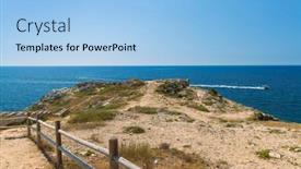  Presentation with italy - Audience pleasing presentation theme consisting of southernmost-place-in-puglia-punta backdrop and a light blue colored foreground