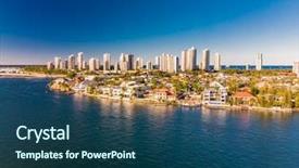  Presentation with paradise - Beautiful PPT layouts featuring southport on the gold coast backdrop and a ocean colored foreground
