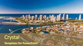  Presentation with paradise - PPT layouts enhanced with southport on the gold background and a tawny brown colored foreground