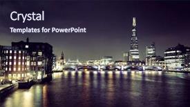  Presentation with london - Cool new slide deck with shards - southwark bridge and london skyline backdrop and a wine colored foreground