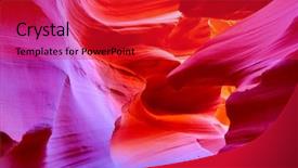  Presentation with southwest - Audience pleasing presentation theme consisting of southwest - famous antelope canyon near page backdrop and a red colored foreground