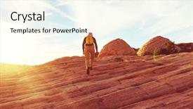  Presentation with utah - Cool new PPT layouts with southwest - hike in the utah mountains backdrop and a cream colored foreground
