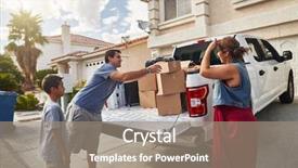  Presentation with las vegas - Beautiful theme featuring southwest - hispanic family unloading pickup truck backdrop and a coral colored foreground