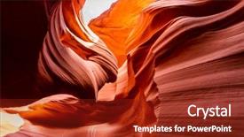  Presentation with southwest - Theme consisting of southwest - lower antelope canyon background and a tawny brown colored foreground