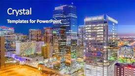  Presentation with southwest - Colorful theme enhanced with southwest - phoenix arizona usa cityscape backdrop and a royal blue colored foreground