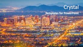  Presentation with southwest - Audience pleasing slides consisting of southwest - phoenix arizona usa downtown cityscape backdrop and a teal colored foreground