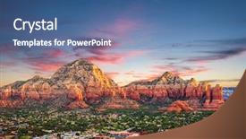  Presentation with arizona - Slides enhanced with southwest - sedona arizona usa downtown background and a ocean colored foreground