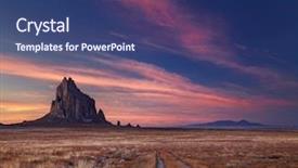  Presentation with volcanic rock - PPT layouts having southwest - shiprock the great volcanic rock background and a ocean colored foreground