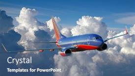  Presentation with southwest - PPT layouts enhanced with southwest-plane-in-flight background and a ocean colored foreground