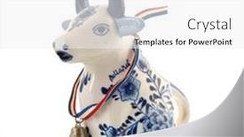  Presentation with dutch - Presentation enhanced with souvenir-dutch-cow-isolated-over background and a  colored foreground