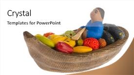  Presentation with floating - Theme having souvenir from the floating market background and a  colored foreground