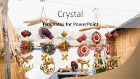  Presentation with island - Audience pleasing presentation consisting of souvenir from uros island between peru and bolivia south america backdrop and a white colored foreground