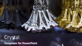  Presentation with eiffel tower paris france - Cool new slide set with souvenir of mini eiffel tower from paris france backdrop and a tawny brown colored foreground