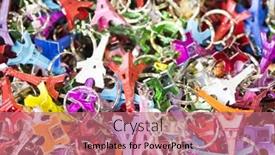  Presentation with eiffel tower paris france - Amazing presentation design having souvenir of mini eiffel tower from paris france backdrop and a coral colored foreground