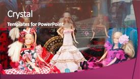  Presentation with doll - Audience pleasing slides consisting of souvenir shop with barbie doll backdrop and a tawny brown colored foreground