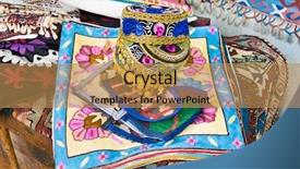  Presentation with carpet tiles design - Colorful presentation theme enhanced with souvenirs and rugs in carpet backdrop and a coral colored foreground