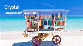  Presentation with cuba - Theme having souvenirs on the beautiful cuba background and a cobalt blue colored foreground