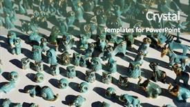  Presentation with greek - Theme having souvenirs with blue nazar amulet background and a ocean colored foreground