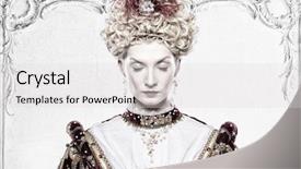  Presentation with royal - Presentation theme having sovereign - her royal highness standing background and a light gray colored foreground