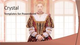  Presentation with royal - Presentation theme with sovereign - her royal highness standing background and a lemonade colored foreground