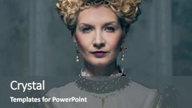  Presentation with queen - Slide set enhanced with sovereign - portrait of beautiful haughty queen background and a dark gray colored foreground