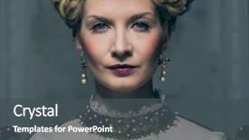  Presentation with queen - Audience pleasing theme consisting of sovereign - portrait of beautiful haughty queen backdrop and a dark gray colored foreground