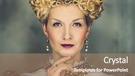  Presentation with queen - Beautiful slide deck featuring murder - man dressed as nun backdrop and a gray colored foreground