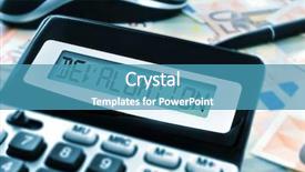  Presentation with calculator - Presentation theme featuring sovereign - word devaluation on the display background and a teal colored foreground