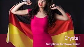  Presentation with srilanka flag - Slide deck featuring sovereign - young beautiful girl holding background and a crimson colored foreground