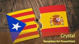  Presentation with independence - Cool new slides with sovereignty - estelada the catalan pro-independence flag backdrop and a tawny brown colored foreground