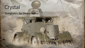  Presentation with soviet - Presentation featuring soviet armored truck ww2 reenacting background and a light gray colored foreground