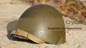  Presentation with 1940 - Presentation theme consisting of arms ussr - soviet battle helmet m40 1940 background and a coral colored foreground